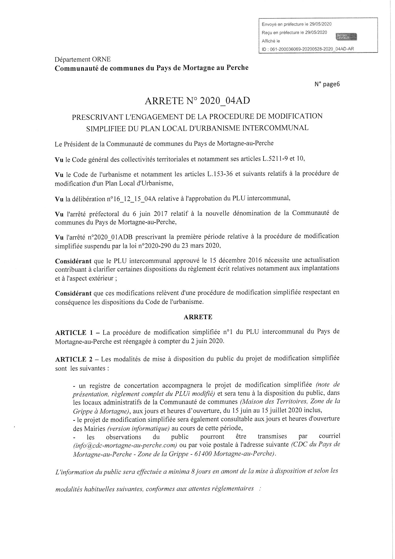 ARRETE 2020 04AD 01