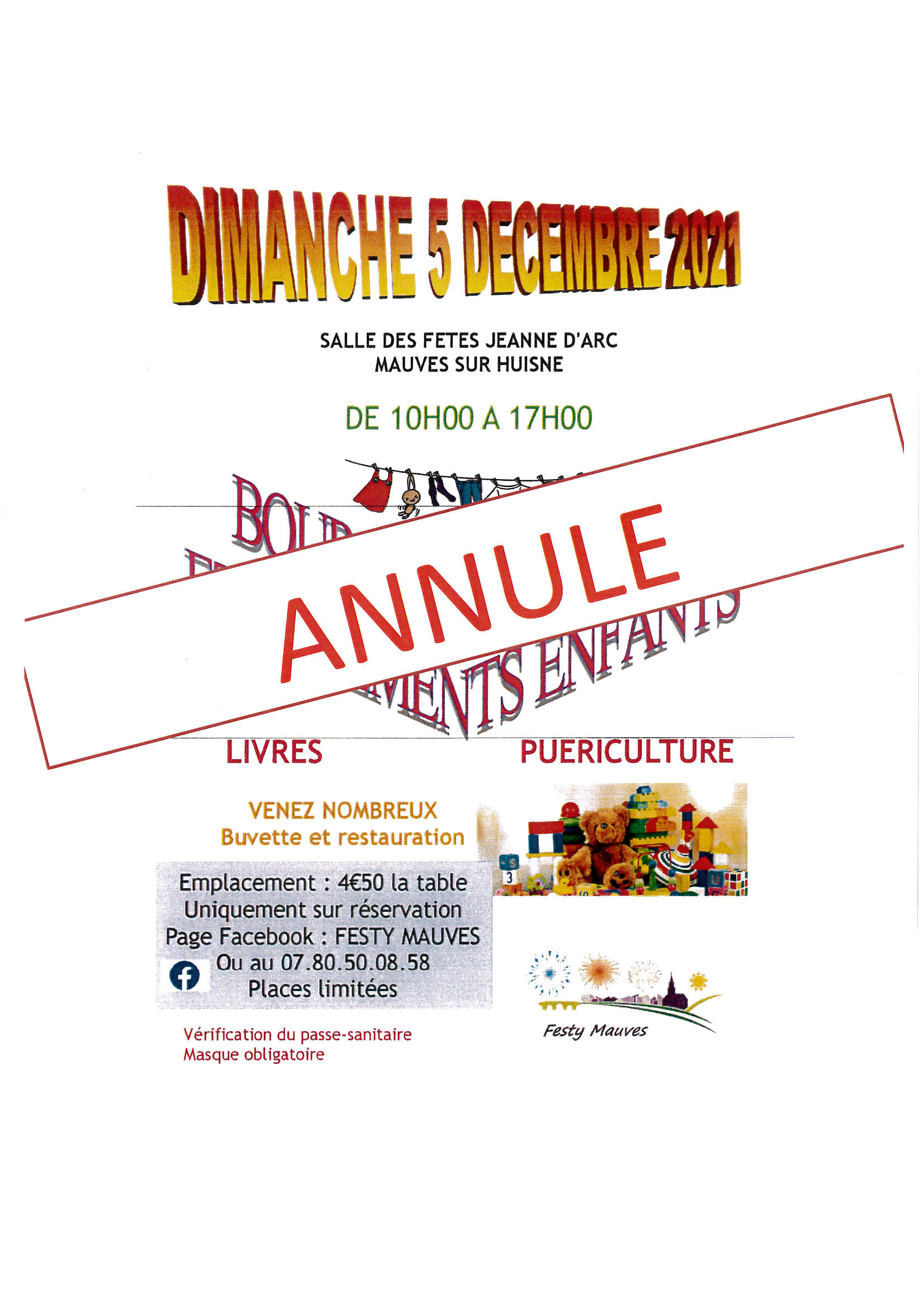 bourse aux jouets annulee