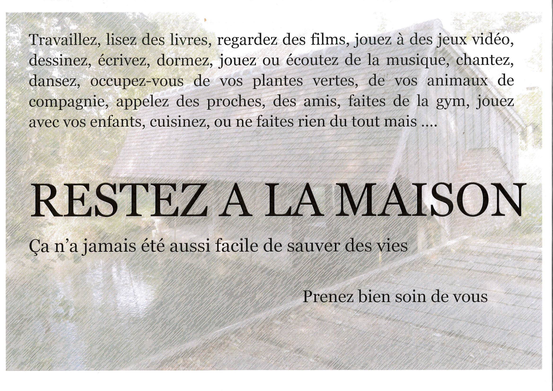 RESTEZ A LA MAISON