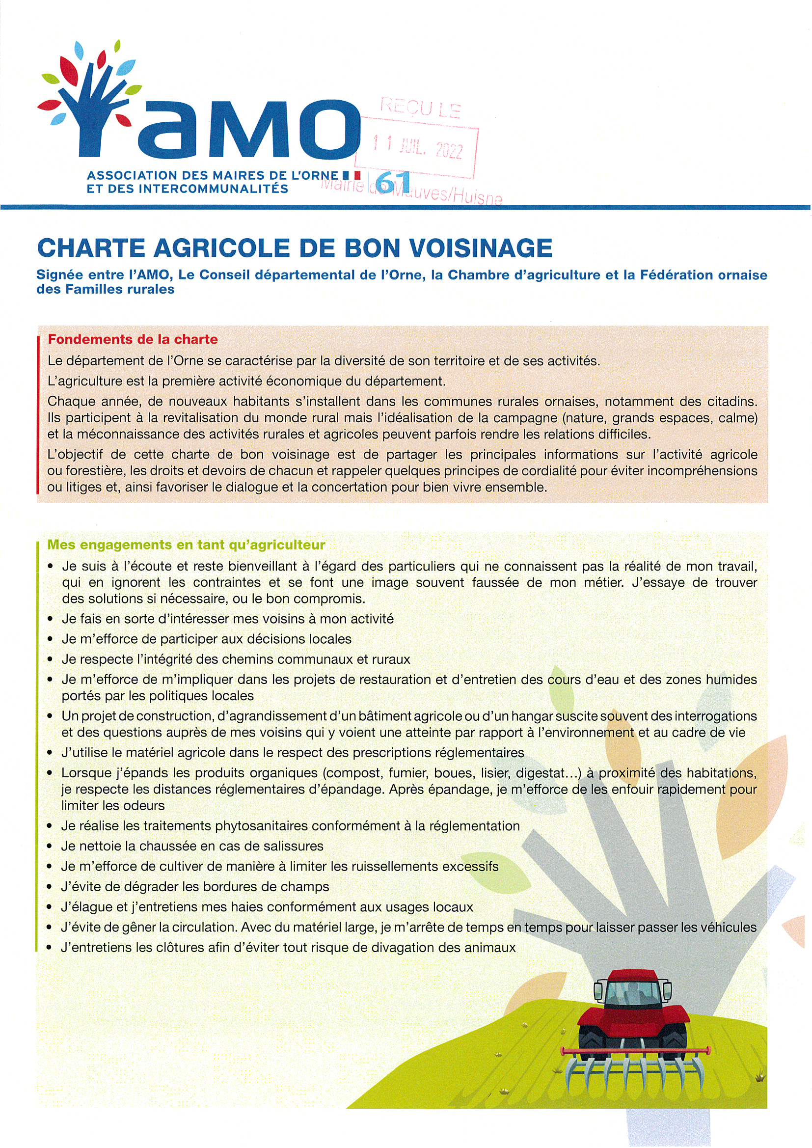 CHARTE AGRICOLE DE BON VOISINAGE 1