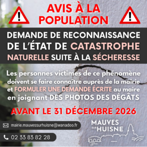 Avis à la population, sécheresse