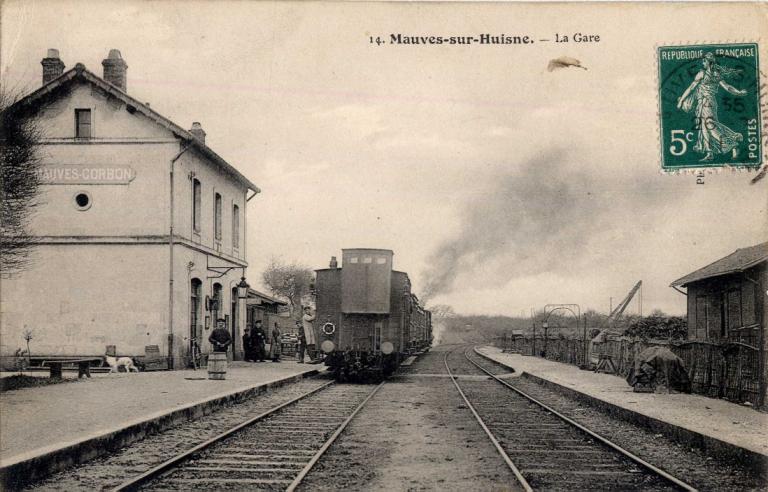 Carte postale - Gare de Mauves-sur-Huisne