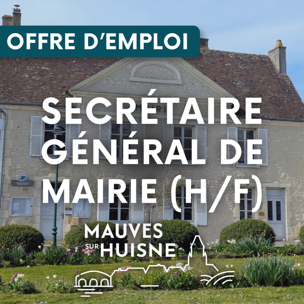 Offre d'emploi - secrétaire général de mairie - Mauves-sur-Huisne